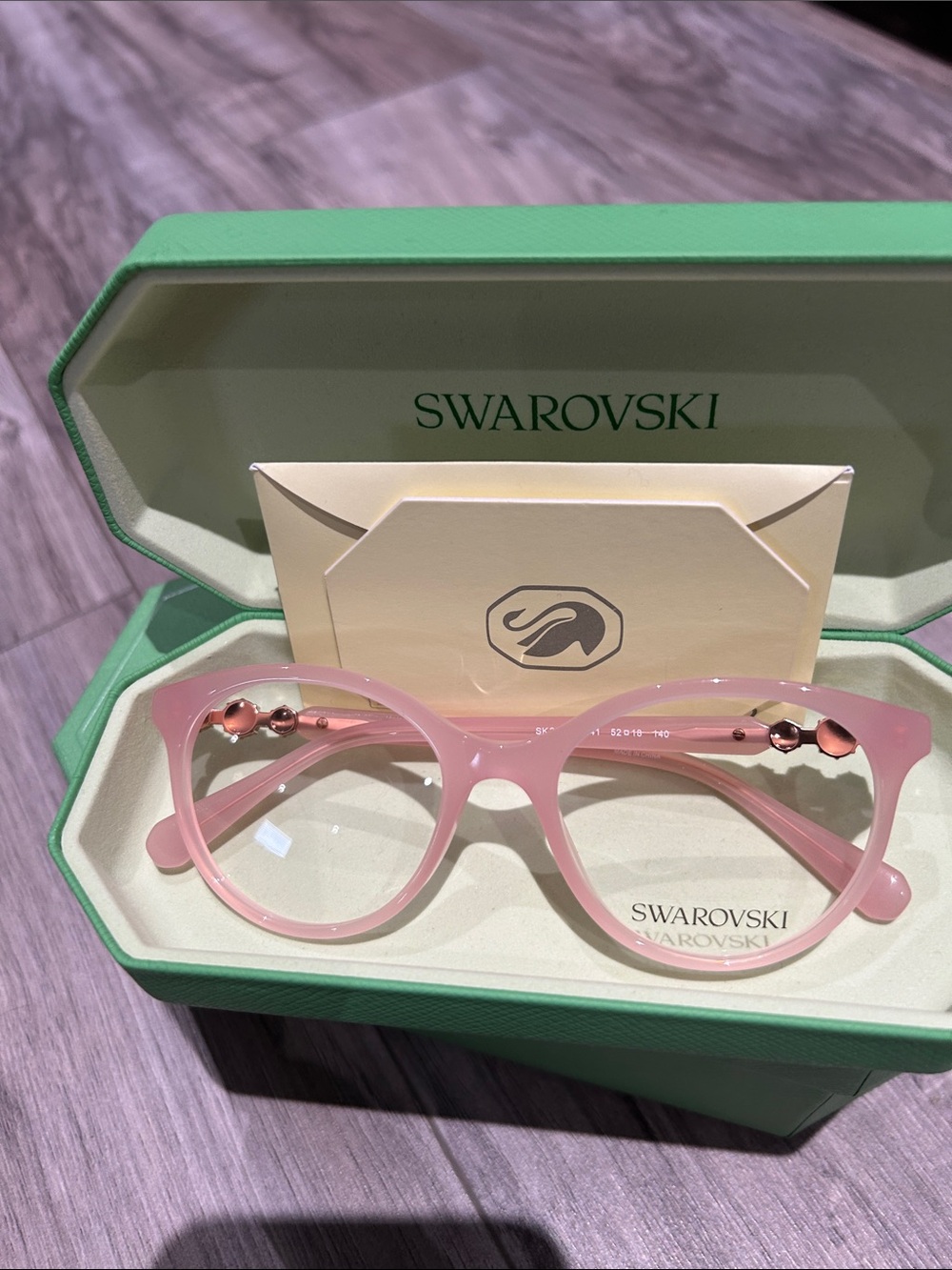 Swarovski Translucent Blush Cat-Eye Glasses